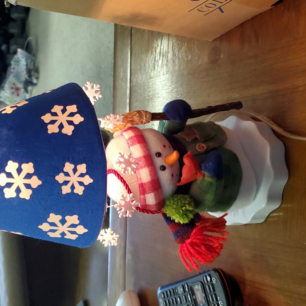 Avon snowman lamp.